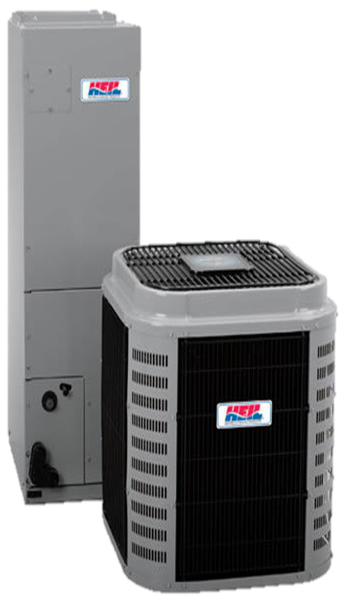 High-efficiency Heil furnace and air conditioning unit provided and installed by Petersburg Oil Company.-petersburgoil.com